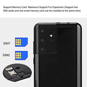 6.1Inch Unlocked Smartphone, 2 GB RAM 8GB ROM, Support WiFi/BT/FM/Facial Recognition Function, Dual Cards Dual Standby 4G 5G Cell Phone for Android 11 Black