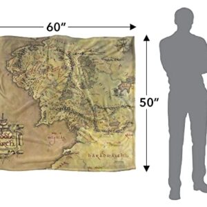 The Lord of The Rings Blanket, 50"x60" Map of Middle Earth Silky Touch Super Soft Throw Blanket