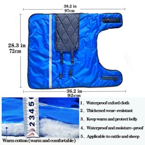 Calf Blanket/Cow Blanket Thickened Warm Calf Clothing Windproof Waterproof Calf Warm Artifact Calf Cattle Blanket for Calf Cold Clothing Blanket for Little Bull/Cattle/Ox Blue