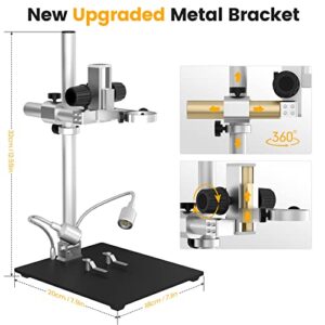 Andonstar AD407-Pro 2160P 3D HDMI 4MP Digital Microscope, Soldering Microscope Pro Metal Stand, 7" LCD USB Electronic Microscope Camera for PCB Phone Repair, DIY Electronics, SMD SMT BGA Circuit Board