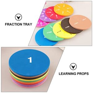 Totority Magnetic Fraction Tiles& Fraction Circles, Fraction Props Teaching Aid Montessori Fraction Math Manipulatives Rainbow Fraction Tower Cubes for Elementary School Homeschool Supplies