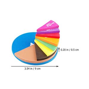 Totority Magnetic Fraction Tiles& Fraction Circles, Fraction Props Teaching Aid Montessori Fraction Math Manipulatives Rainbow Fraction Tower Cubes for Elementary School Homeschool Supplies