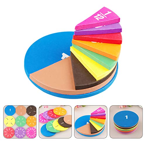 Totority Magnetic Fraction Tiles& Fraction Circles, Fraction Props Teaching Aid Montessori Fraction Math Manipulatives Rainbow Fraction Tower Cubes for Elementary School Homeschool Supplies