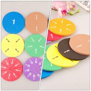 Totority Magnetic Fraction Tiles& Fraction Circles, Fraction Props Teaching Aid Montessori Fraction Math Manipulatives Rainbow Fraction Tower Cubes for Elementary School Homeschool Supplies