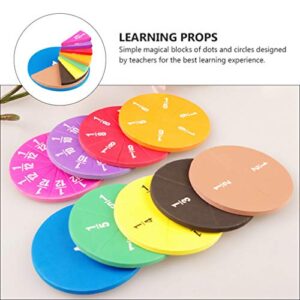 Totority Magnetic Fraction Tiles& Fraction Circles, Fraction Props Teaching Aid Montessori Fraction Math Manipulatives Rainbow Fraction Tower Cubes for Elementary School Homeschool Supplies