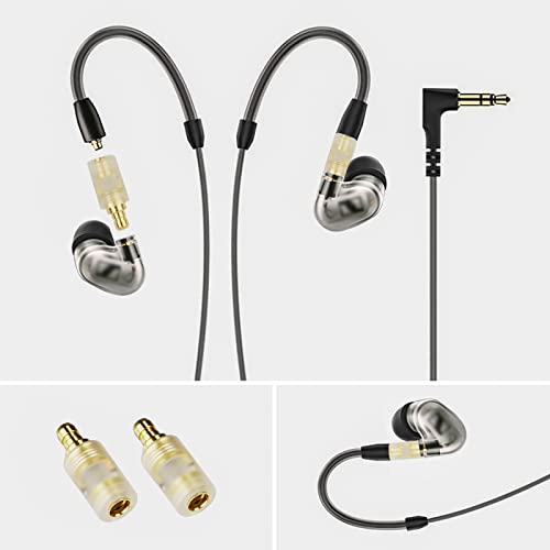 okcsc Adapters for Sennheiser IE400 Pro Earbuds Male to Mmcx Cable Female Compatible for IE100 IE400 IE400 Pro IE500 Lossless Sound Quality for Earbuds One Pair of Headphone Converter Transparent