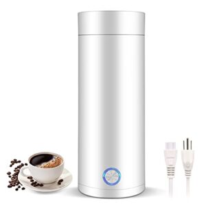 portable electric kettle, 350ml travel kettle 304 stainless steel mini electric kettle with auto shut off & fast boil 3-in-1 portable tea kettle jaywayne travel water boiler/heater/warmer,white