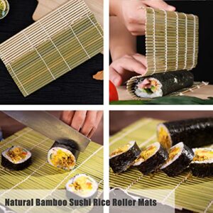 Niantime Complete Sushi Making Kit for Beginner, 30 in 1 Sushi Makers Kit Mold, with Bamboo Rolling Mats, Bazooka Roller, Sushi Rice Mold, Temaki Sushi Mats