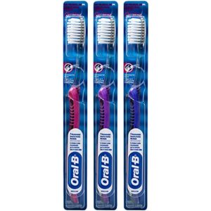oral-b indicator ortho toothbrush, trimmed for braces, 35 soft (colors vary) - pack of 3