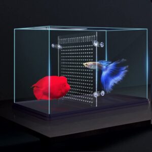 FASANIY Aquarium Tank Dividers Acrylic Clear Board Décor with Suction Cups Accessories 20 30 40 50 Gallon (010-7.87 * 11.81 * 0.79 in)