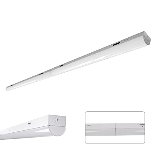 CLT 56W 8-Foot LED Linear Commercial Shop Light Strip Fixture, Damp Location, Dimmable, 5000K