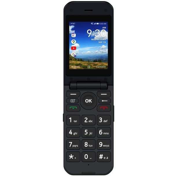 AT&T Cingular Flex 4G LTE Flip Phone ATTEA211101, 4GB, Charcoal, UNLOCKED Gray (Renewed)