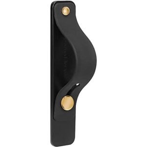 saharacase fingergrip cell phone grip for most cell phones [lightweight construction] antislip strap integrated kickstand (black)