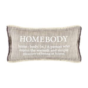 mud pie pillows, homebody, 22" x 11", definition