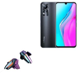 boxwave gaming gear compatible with infinix note 11 (gaming gear by boxwave) - touchscreen quicktrigger, trigger buttons quick gaming mobile fps for infinix note 11 - jet black