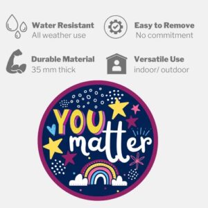 You Matter Inspirational Magnet, Spread Kindness, Mental Health Awareness Decals for Cars, Classrooms, and Whiteboards, Be Kind Quotes, 5.5 Inches