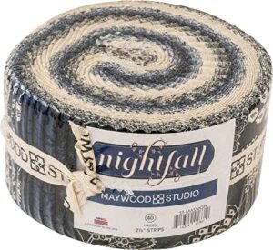 nightfall strips 40 2.5-inch strips jelly roll maywood studio