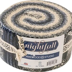 Nightfall Strips 40 2.5-inch Strips Jelly Roll Maywood Studio