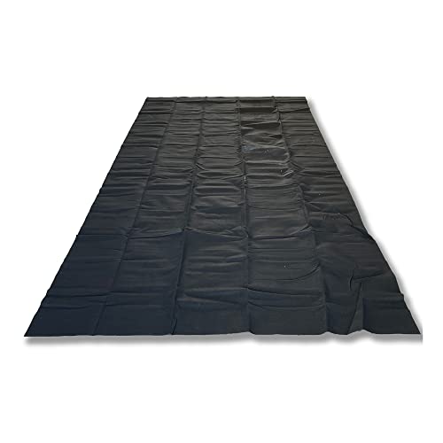 AutoFloorGuard AFG8018 17 Foot x 7.3 Foot Golf Cart Medium Size Garage Carpet Containment Mat with Stay-Put Corners and Anti-Slip Backing, Black