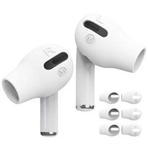 Brujula 3 Pairs AirPods Pro Ear Tips Ear Hooks Covers, Reduce Pain, Silicone Accessories, Anti-Slip Replacement Ear Tips, Fit in The Charging Case (S)