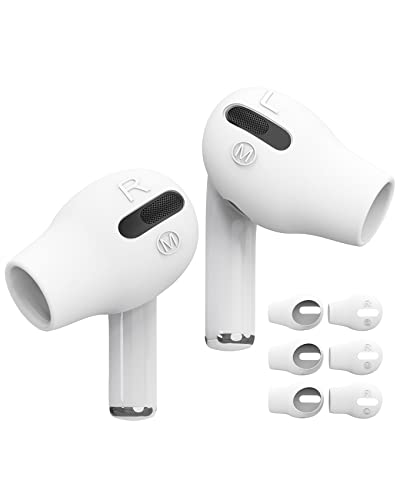 Brujula 3 Pairs AirPods Pro Ear Tips Ear Hooks Covers, Reduce Pain, Silicone Accessories, Anti-Slip Replacement Ear Tips, Fit in The Charging Case (S)