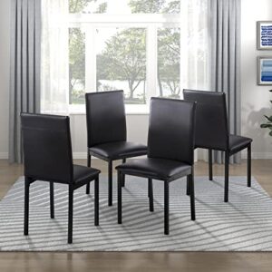lexicon archglen dining chair (set of 4), black