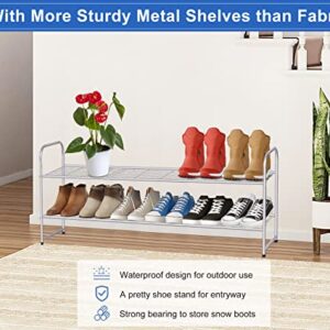 KEETDY Long 3-Tier Shoe Rack and 2-Tier Long Shoe Rack for Closet Entryway
