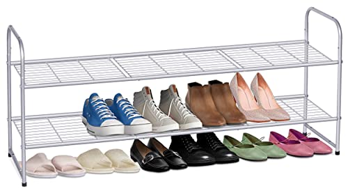 KEETDY Long 3-Tier Shoe Rack and 2-Tier Long Shoe Rack for Closet Entryway