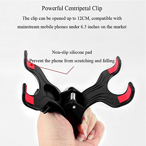 Lazy Bracket - Flexible Solid-Grip Phone Holder with Adjustable Universal Gooseneck Smartphone Stand Cell Phone Holder Gooseneck Mount, Lazy Clamp Clip Flexible Phone Stand for Office Desk Bed