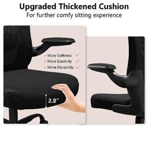 Ergonomic Office Chair, Comfort Swivel Home Office Task Chair, Breathable Mesh Desk Chair, Lumbar Support Computer Chair with Flip-up Arms and Adjustable Height