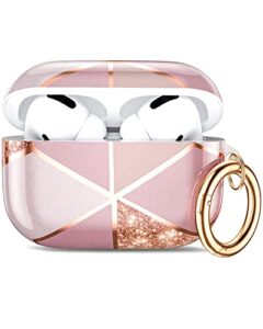 dgege for airpods pro case, cute women airpod pro 2 case cover tpu protective skin with keychain accessories compatible with apple airpods pro 1st/2nd generation charging cases, geometric