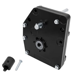 276602, rv fifth wheel landing gear box compatible with lippert venture, universal mount aluminum gearbox for atwood, pac-rim and stromberg carlson landing gear systems | black, replace# lg-179015