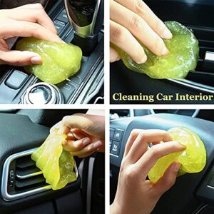 Car Accessories for Women Car Cleaning Gel Keyboard Cleaner Car Detailing Putty Auto Slime Cleaning Goo Magic Dust Cleaning Tool for Keyboards, Car Vents, Cameras, Printers, Calculators, Screens