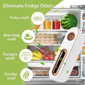 Fridge Deodorizer Reusable for Years, Mini USB Refrigerator Deodorizer More Effective than Baking Soda and Charcoal Odor Absorber, Fridge Odor Eliminator, and Air Purifier for Car, Closet, Wardrobe, Shoes