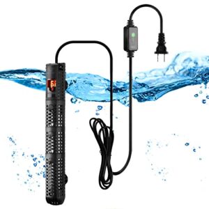 aquarium heater 300w upgraded fish tank heater with leaving water automatically stop heating and advanced temperature control system, suitable for saltwater and freshwater 20 gallons to 60 gallons