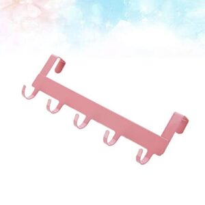 3pcs Punch Cabinet Free Hat Art Pink Wall Coat for Clothes Kitchen Bedroom Hooks Keys Rail Door Iron Storage Mounted Hanger Towel Organizer Hook Back Holders Rack