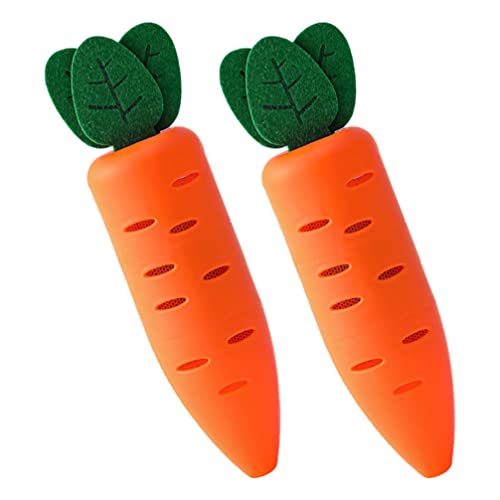 NOLITOY Car Air Fresheners Refrigerator Deodorizer 2 Set of Carrot Shape Fridge Deodorizer Charcoal Bags Activated Carbon Bamboo Charcoal Air Purifying Bag for Wardrobe Closet Drawer Shoe Deodorizer