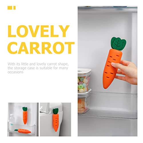 NOLITOY Car Air Fresheners Refrigerator Deodorizer 2 Set of Carrot Shape Fridge Deodorizer Charcoal Bags Activated Carbon Bamboo Charcoal Air Purifying Bag for Wardrobe Closet Drawer Shoe Deodorizer
