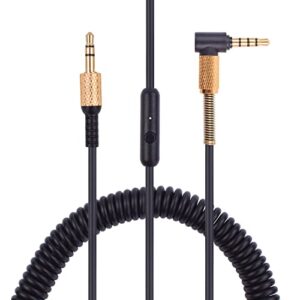 major iv replacement cable with microphone for marshall major ii major iii major iv monitor ii mid a.n.c headphones cable (3.5mm plug, 4ft extended to 8.2ft)