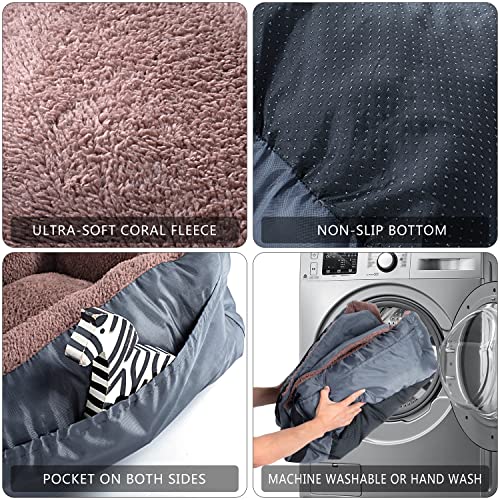 Pet Car Seat Dog Booster Seat Pet Travel Safety Car Seat,The Dog seat Made of Durable Oxford Materials is Safe and Comfortable Fleece Liner, Easy to Adjust Strap