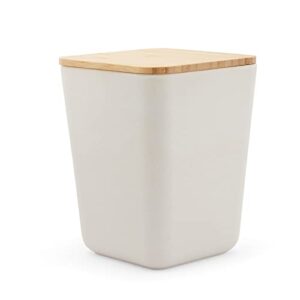 earthism eco-friendly bamboo fibre canister / storage container air tight 1000 ml beige