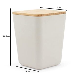earthism Eco-Friendly Bamboo Fibre Canister / Storage Container Air Tight 1000 Ml Beige