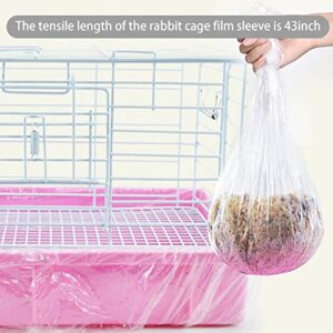 Toysructin 20Pcs Disposable Pet Cage Liner, Plastic Cage Liner Bag Clear Animal Toilet Film, Universal Pet Cage Liners Films for Pets Bunny Hamster Hedgehog Birds Chinchilla Parrot Rats Litter Pan