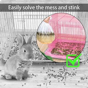 Toysructin 20Pcs Disposable Pet Cage Liner, Plastic Cage Liner Bag Clear Animal Toilet Film, Universal Pet Cage Liners Films for Pets Bunny Hamster Hedgehog Birds Chinchilla Parrot Rats Litter Pan