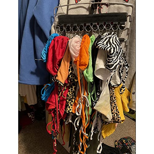 LRUUIDDE Cap Organizer Hanger, 10 Baseball Cap Holder, Hat Organizer Storage for Closet - Change Your Cloth Hanger to Cap Organizer Hanger -closet storage expert (2 Pack) (Black 2 Pack)