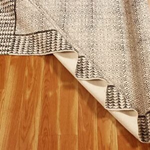 Pure Cotton Rug, Handmade Bohemian Rugs Home Decorative Boho Kilim Hand Woven Rag Rug Entryway Throw Rug for Doormat Bedroom Living Room Laundry Room Balcony 270x360 cm (9x12 Feet)