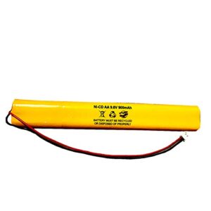 bbat0043a unitech bat9.6v700 aa900mah 9.6v elb-b003 lithonia elb-b004 9.6v 900mah ni-cd battery pack replacement for exit sign emergency light fire batteryhawk, llc