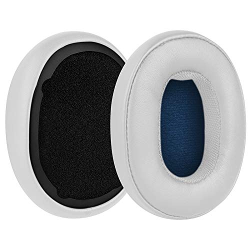 Geekria QuickFit Replacement Ear Pads for Skullcandy Crusher Wireless, Crusher Evo, Crusher ANC, Hesh 3 Headphones Earpads, Headset Ear Cushion Repair Parts (White)