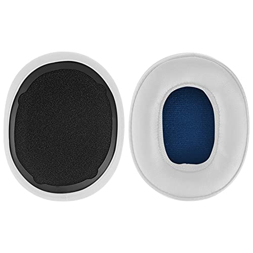 Geekria QuickFit Replacement Ear Pads for Skullcandy Crusher Wireless, Crusher Evo, Crusher ANC, Hesh 3 Headphones Earpads, Headset Ear Cushion Repair Parts (White)