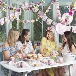 Talking Tables BG-CUPSET Blossom Party Paper Tea Cups, Pack of 12, Height 8cm, 3", Pink and Gold